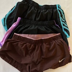 3 Nike women's size medium DriFit Shorts bundle